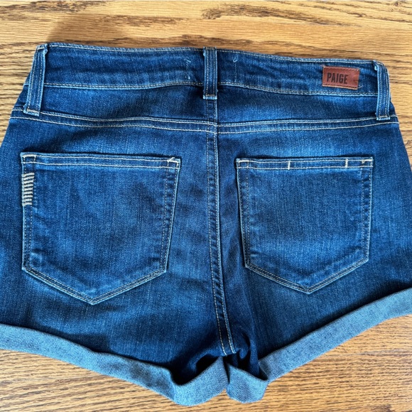 PAIGE Women's Distressed Jimmy Jimmy Blue Jean Shorts, Size 24 - Picture 5 of 14